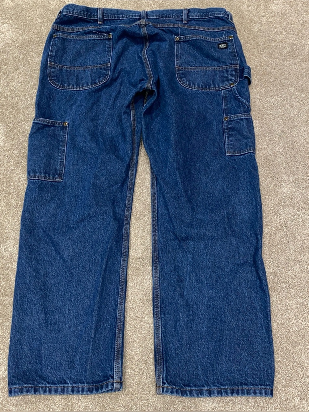 Key Double Knee Jeans Men’s 42 X 30 Carpenter Has Some Fading Workwear - Picture 2 of 8